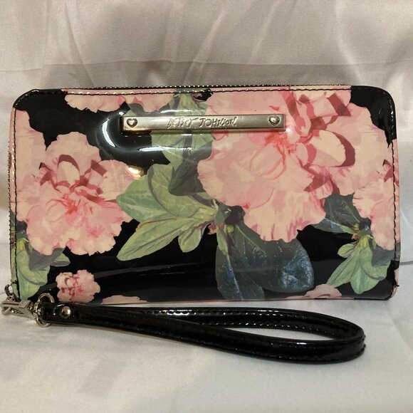 Betsey Johnson Floral Wristlet and Wallet - Picture 1 of 5